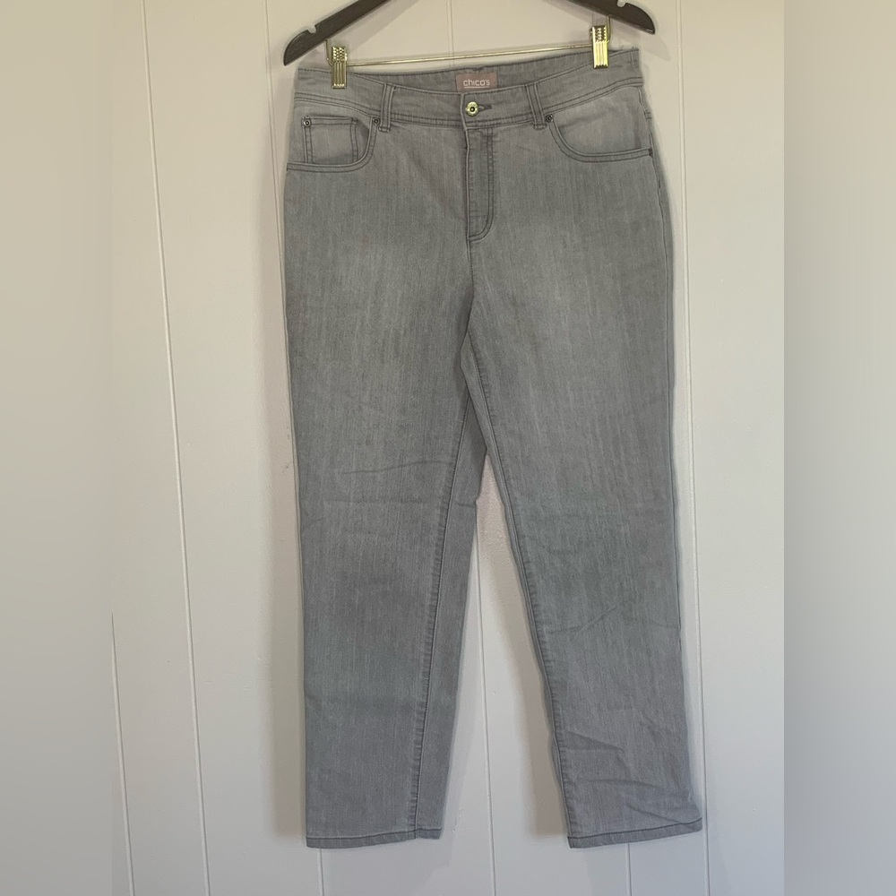Women’s gray Chico‘s jeans size 1.5 ankle jeans